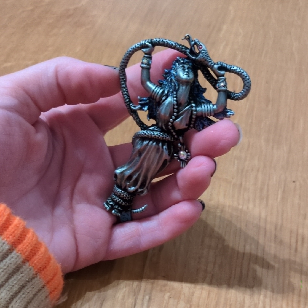 Vintage JJ Jonette Medusa Sorcerer Broach Pin